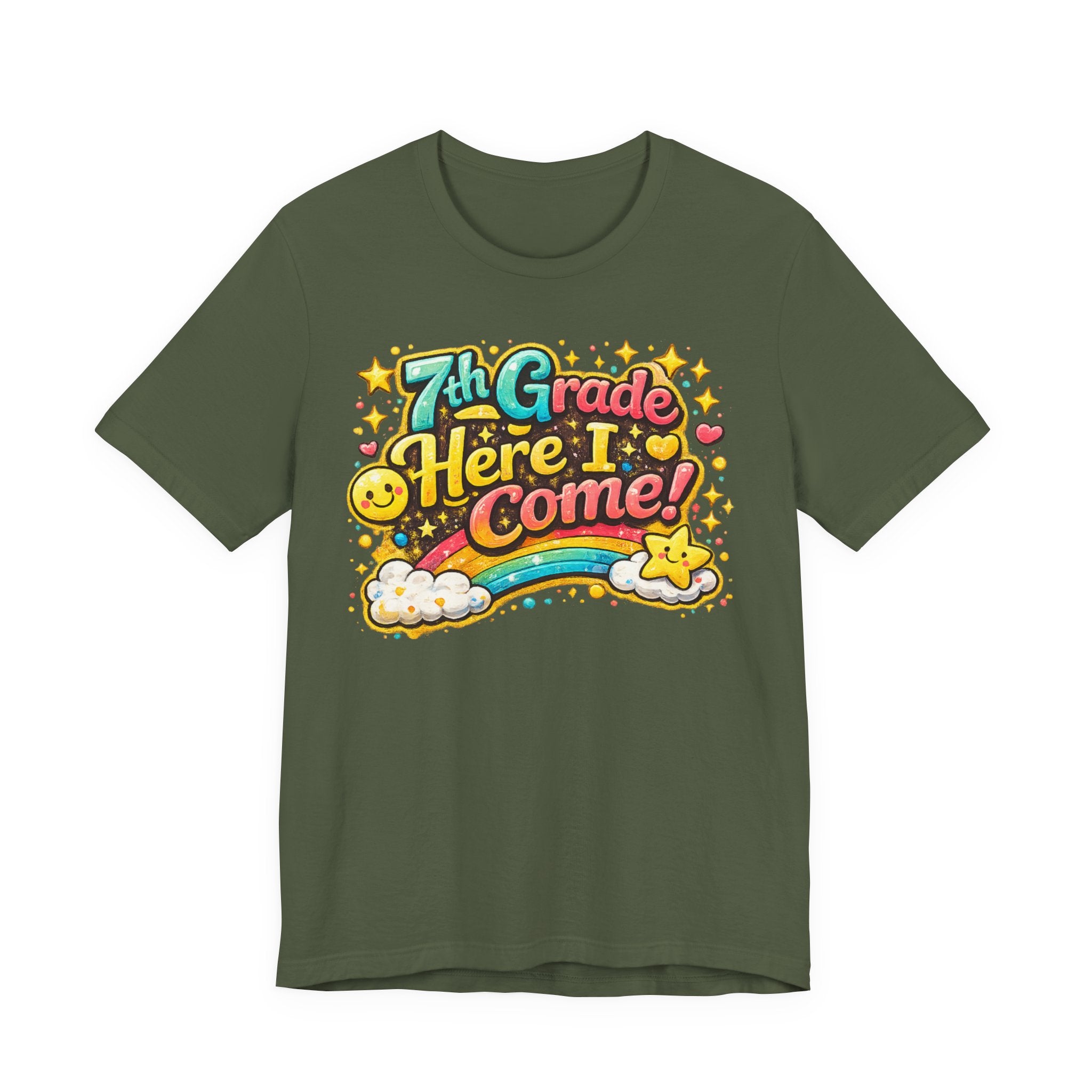 7th Grade Here I Come! T-Shirt — Back-to-School Rainbow Tee for Rising Students
