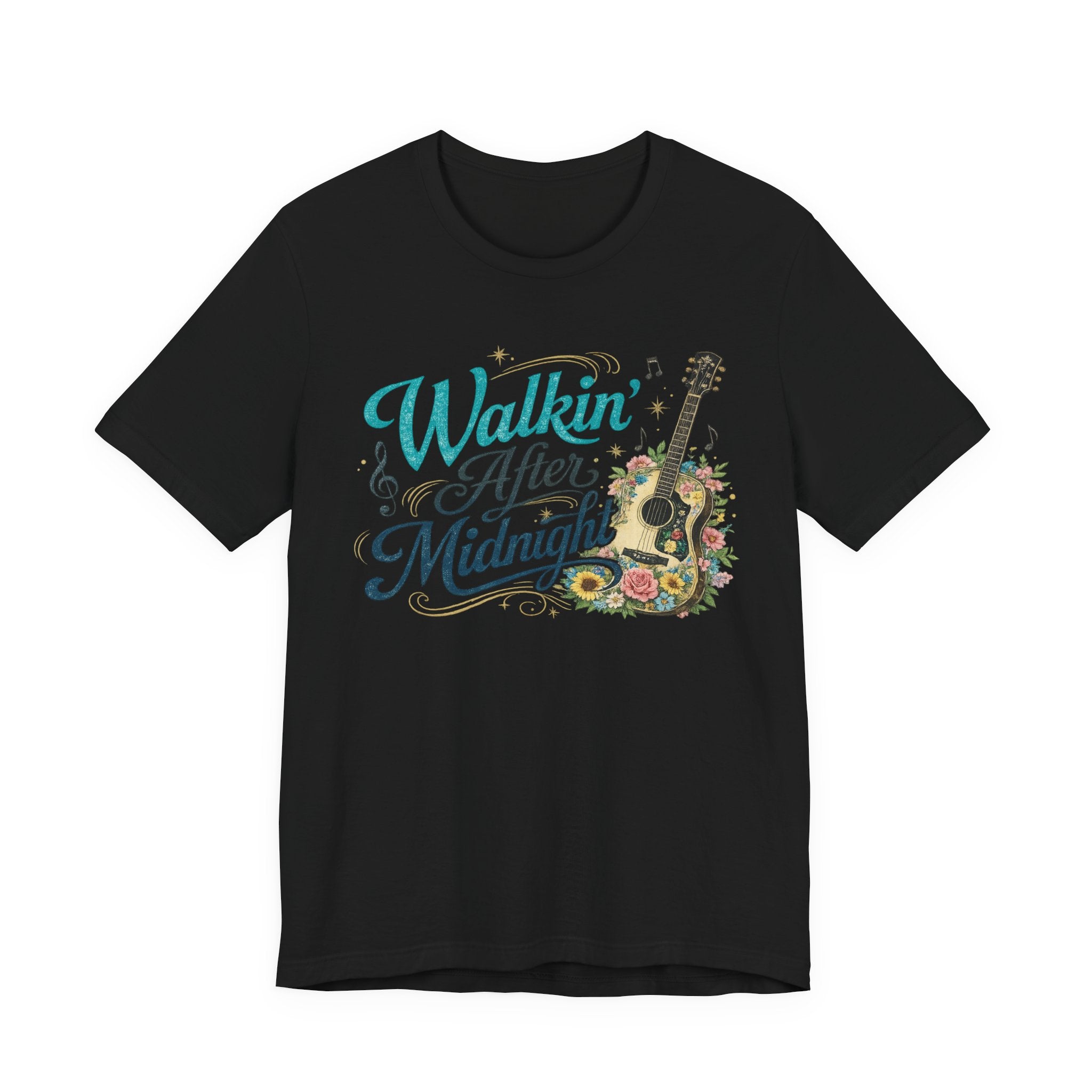 Walkin' After Midnight Guitar Graphic Tee — Vintage Country Music T-Shirt