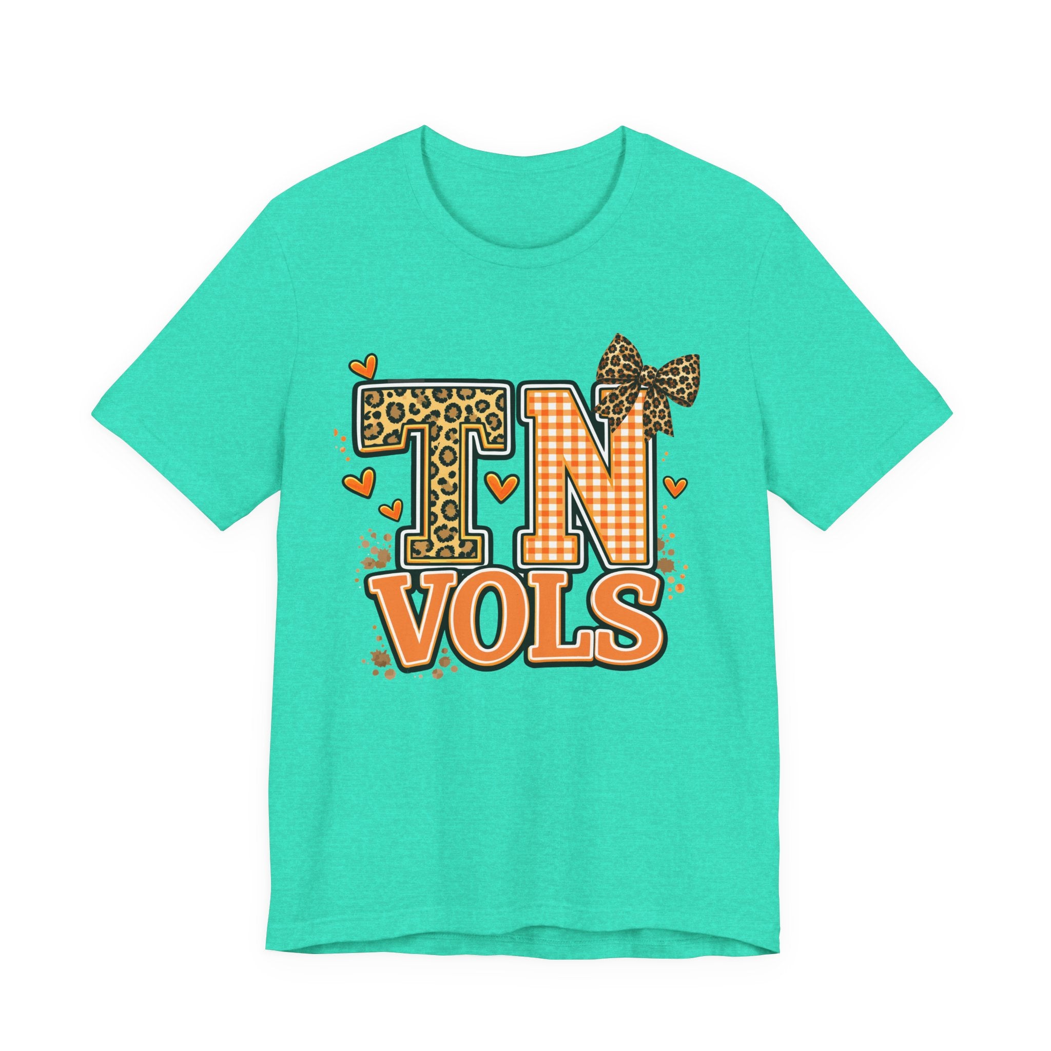 TN Vols Leopard Bow T-Shirt — Tennessee Football Fan Tee