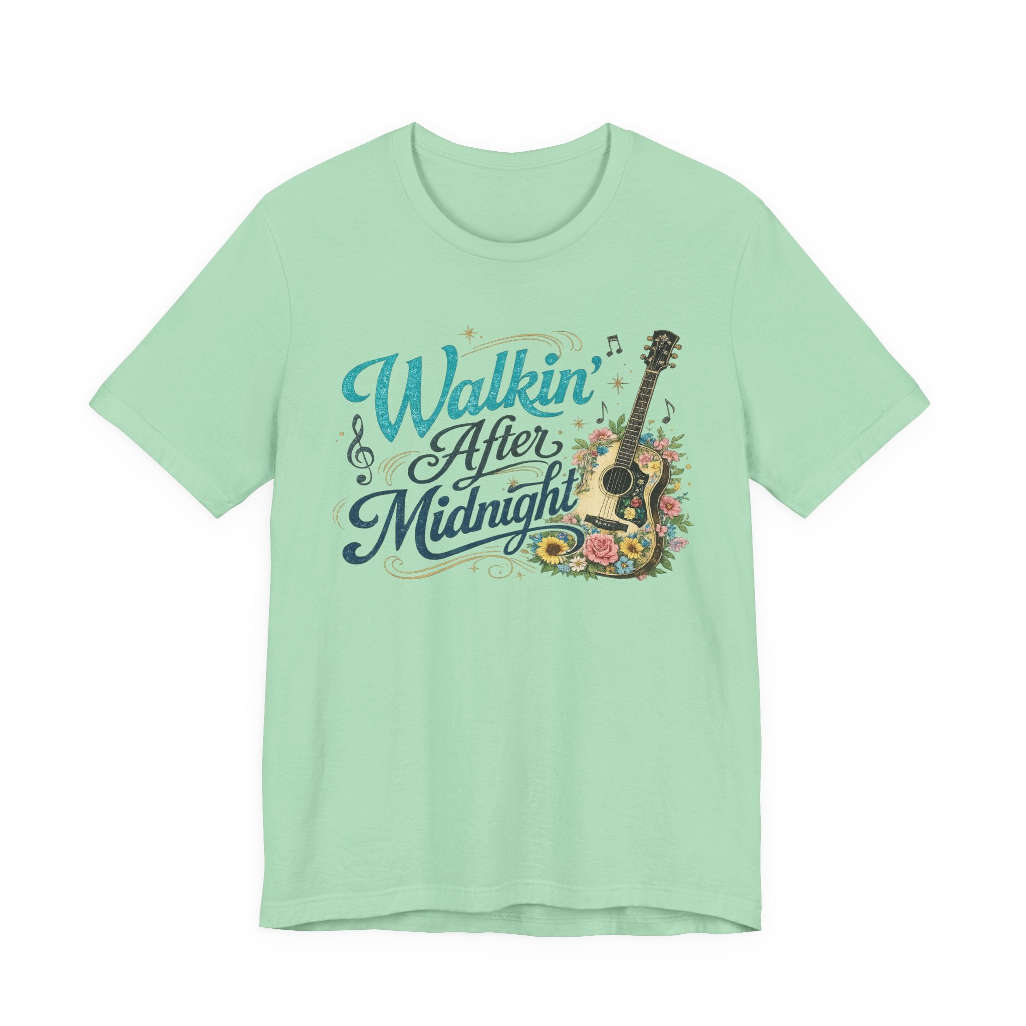 Walkin' After Midnight Guitar Graphic Tee — Vintage Country Music T-Shirt