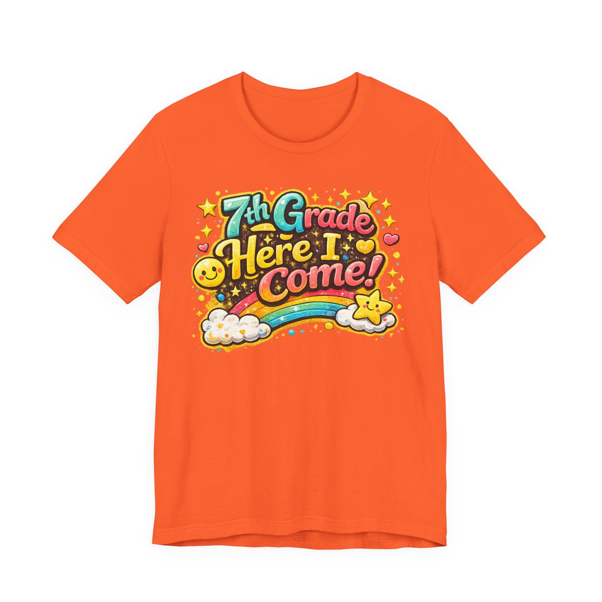 7th Grade Here I Come! T-Shirt — Back-to-School Rainbow Tee for Rising Students