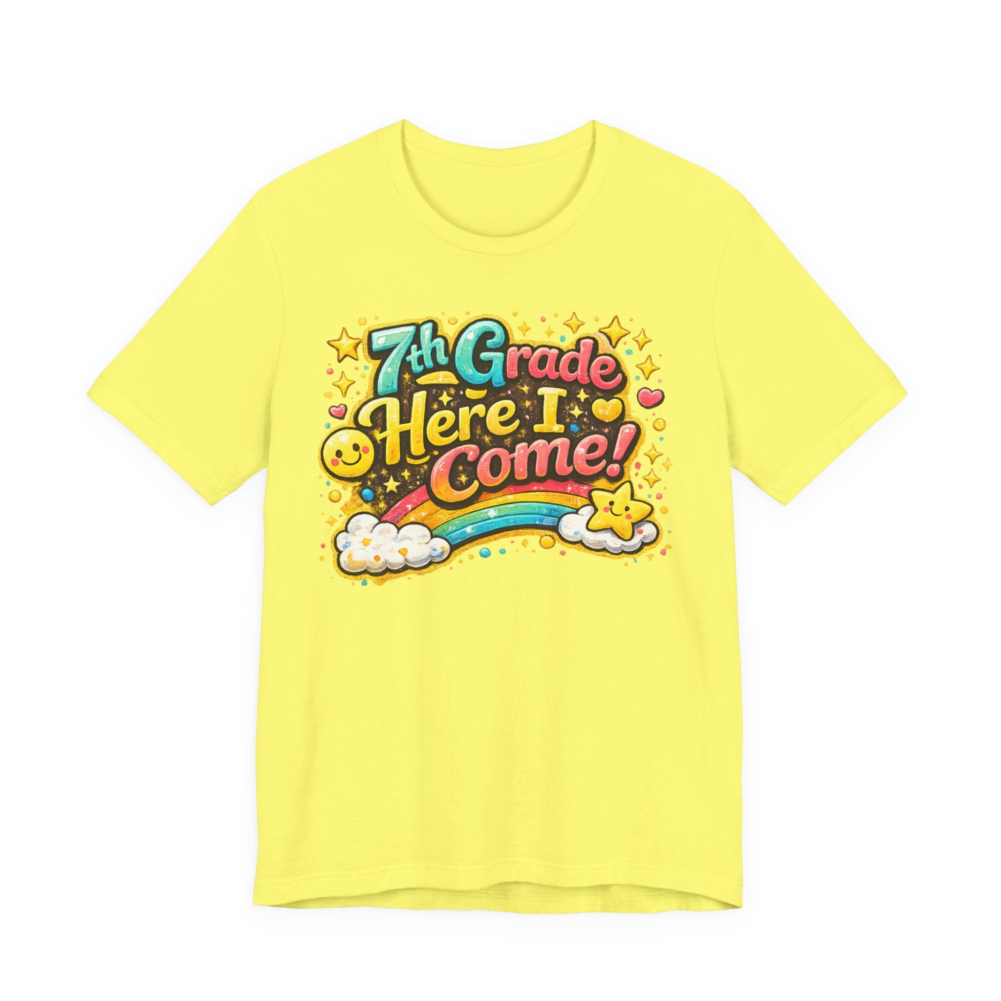 7th Grade Here I Come! T-Shirt — Back-to-School Rainbow Tee for Rising Students