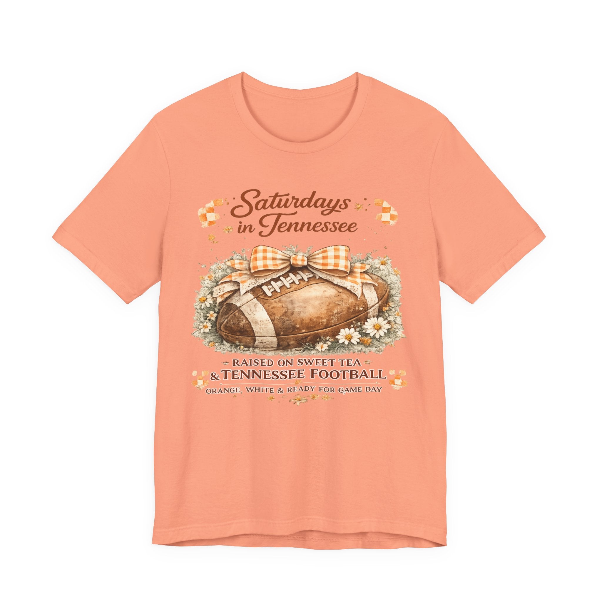 Saturdays in Tennessee Football Tee — Raised on Sweet Tea Vintage Game Day Shirt