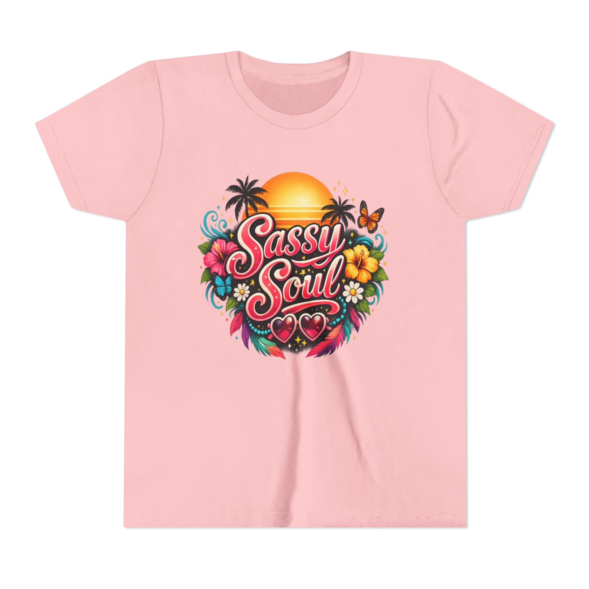 Sassy Soul Youth Tee - Tropical Sunset Floral Kids Shirt