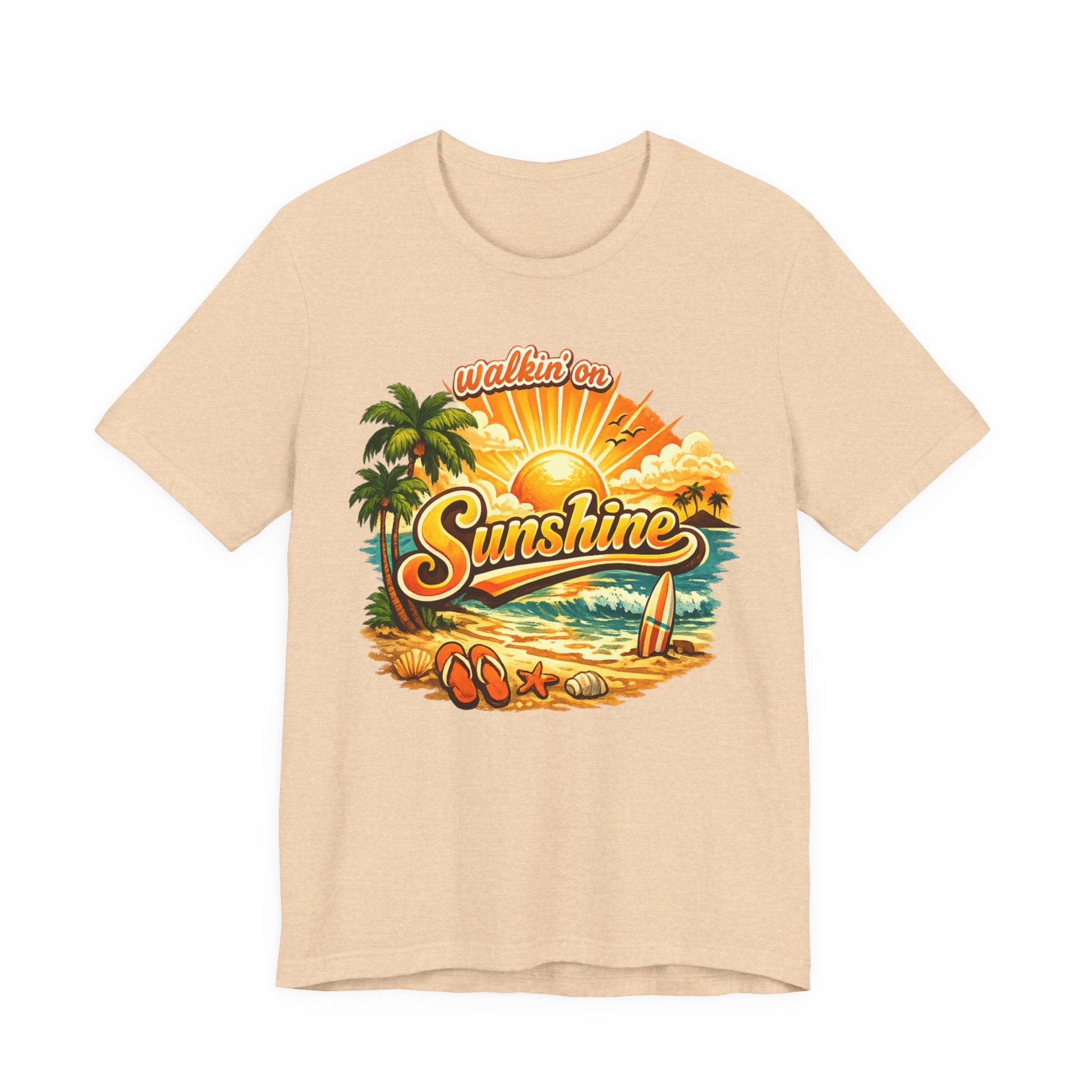 Sunshine Beach T-Shirt — "Walkin' on Sunshine" Summer Graphic Tee