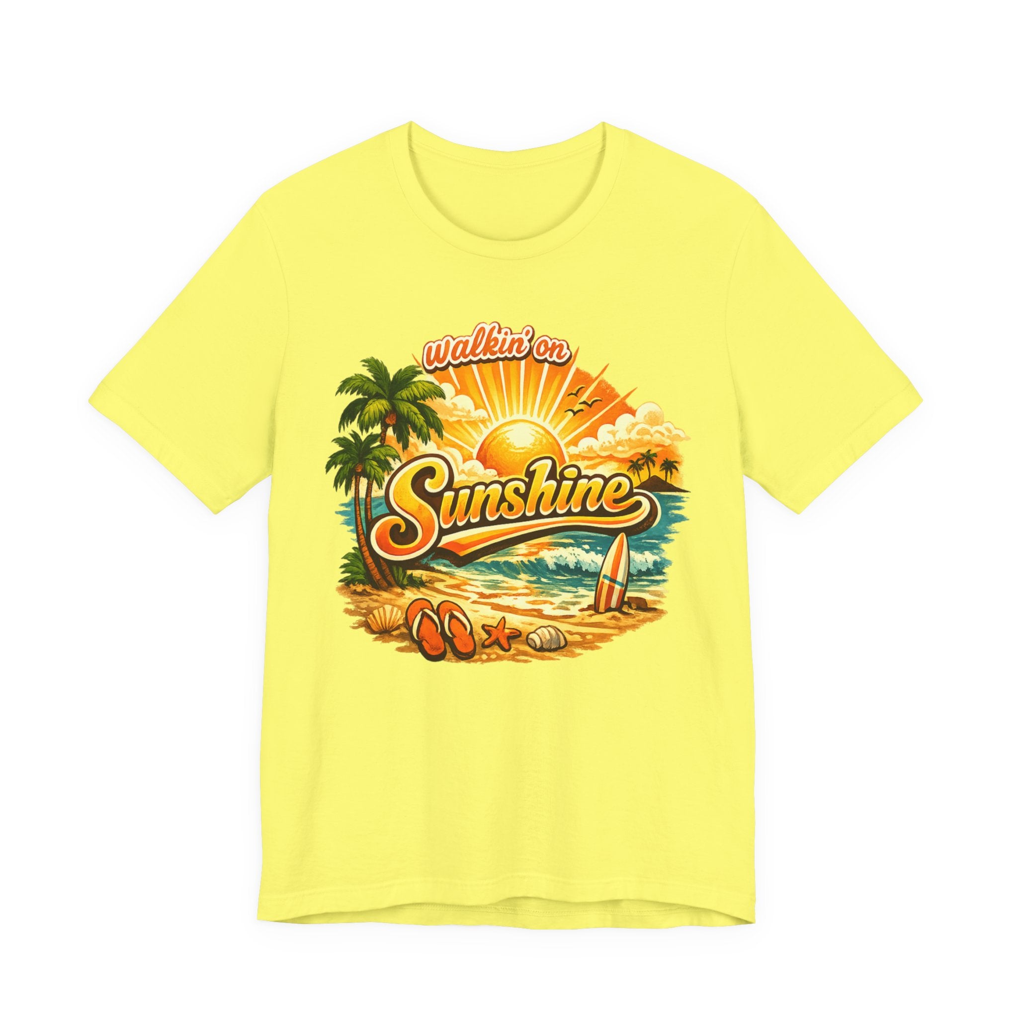 Sunshine Beach T-Shirt — "Walkin' on Sunshine" Summer Graphic Tee