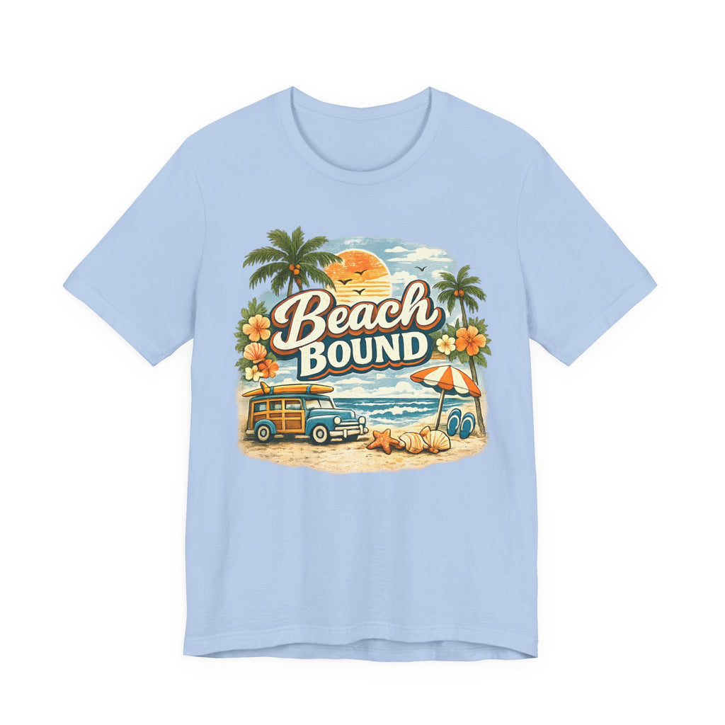 Beach Bound T-Shirt — Retro Surf Van & Palm Trees Tee