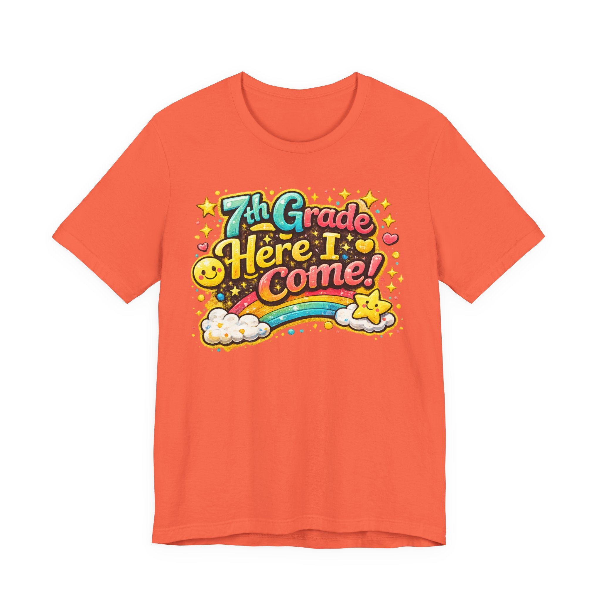7th Grade Here I Come! T-Shirt — Back-to-School Rainbow Tee for Rising Students