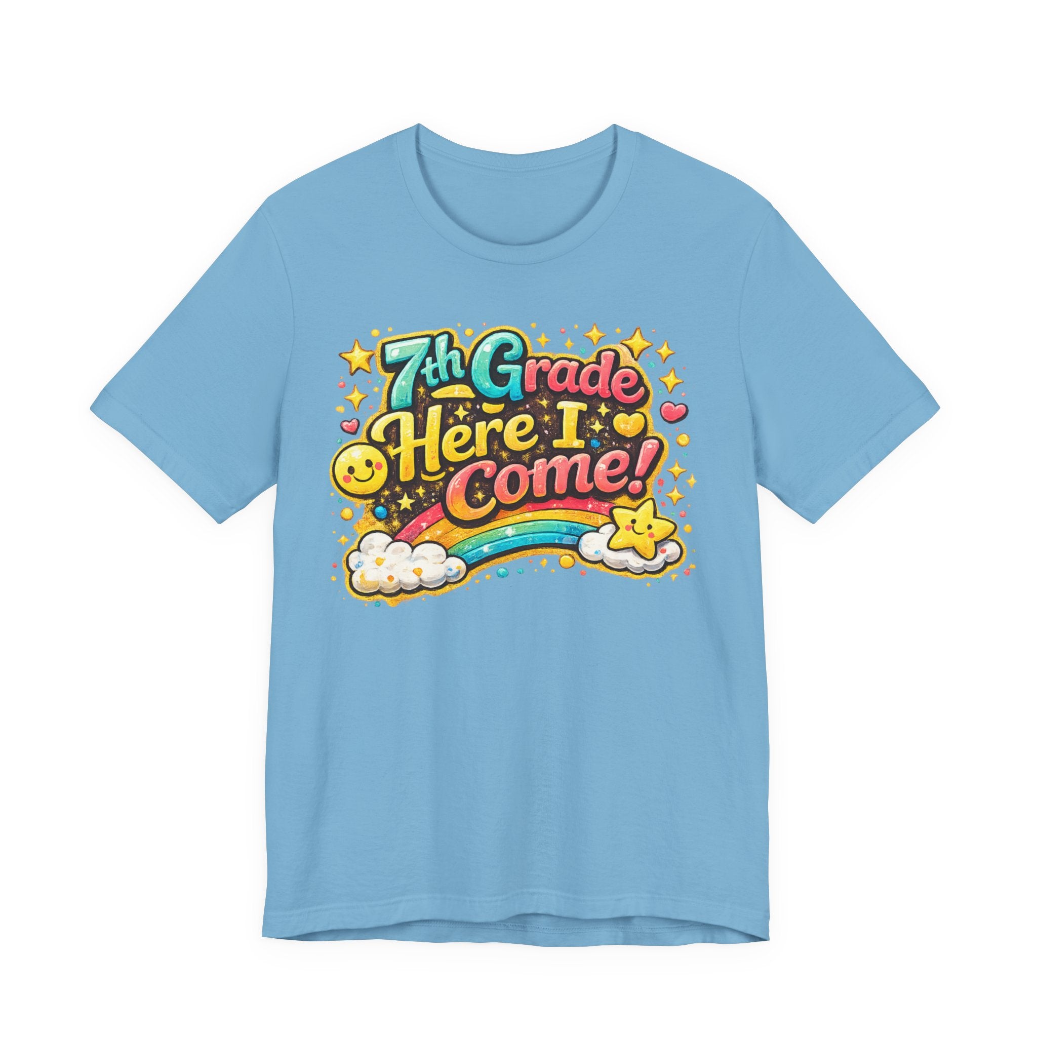 7th Grade Here I Come! T-Shirt — Back-to-School Rainbow Tee for Rising Students