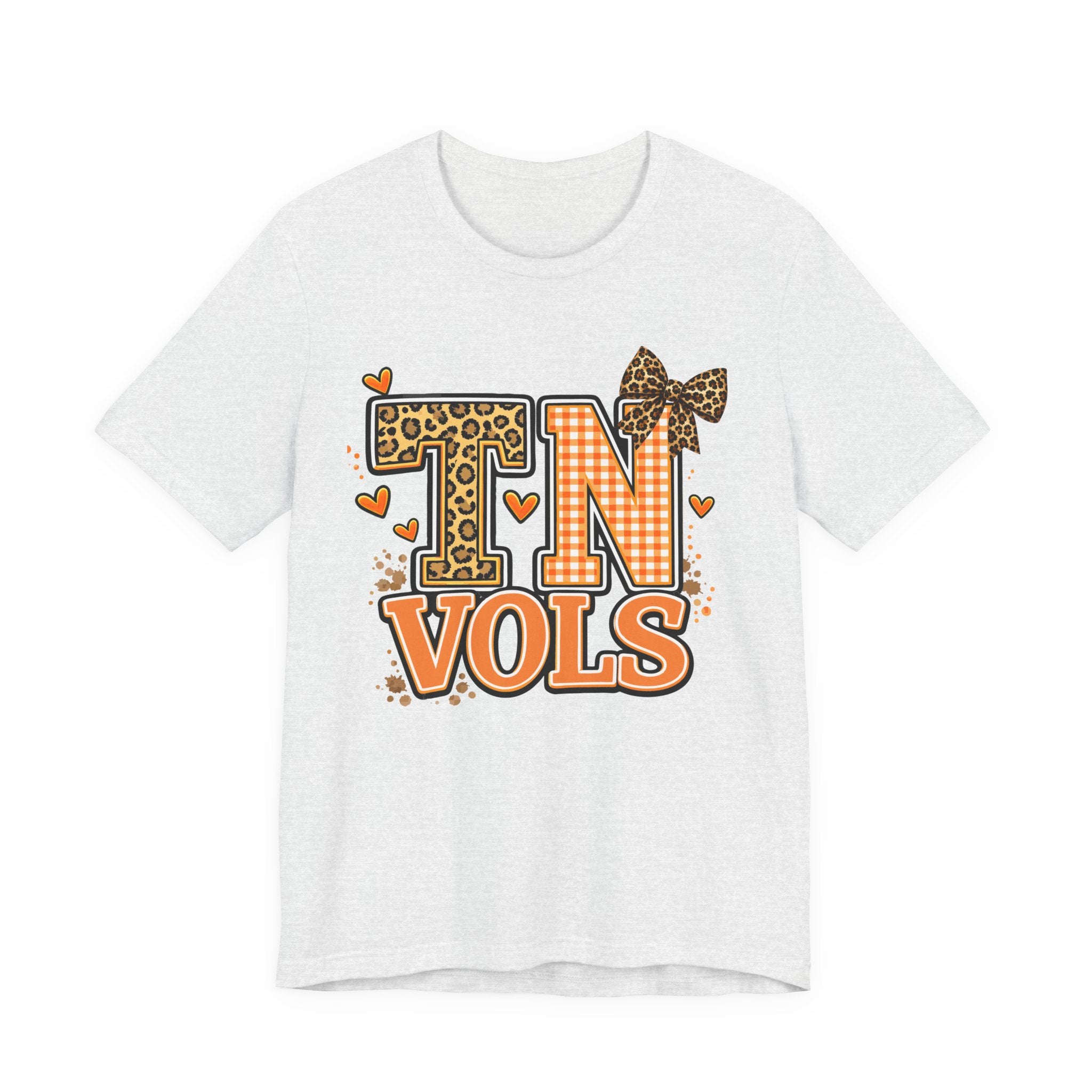 TN Vols Leopard Bow T-Shirt — Tennessee Football Fan Tee