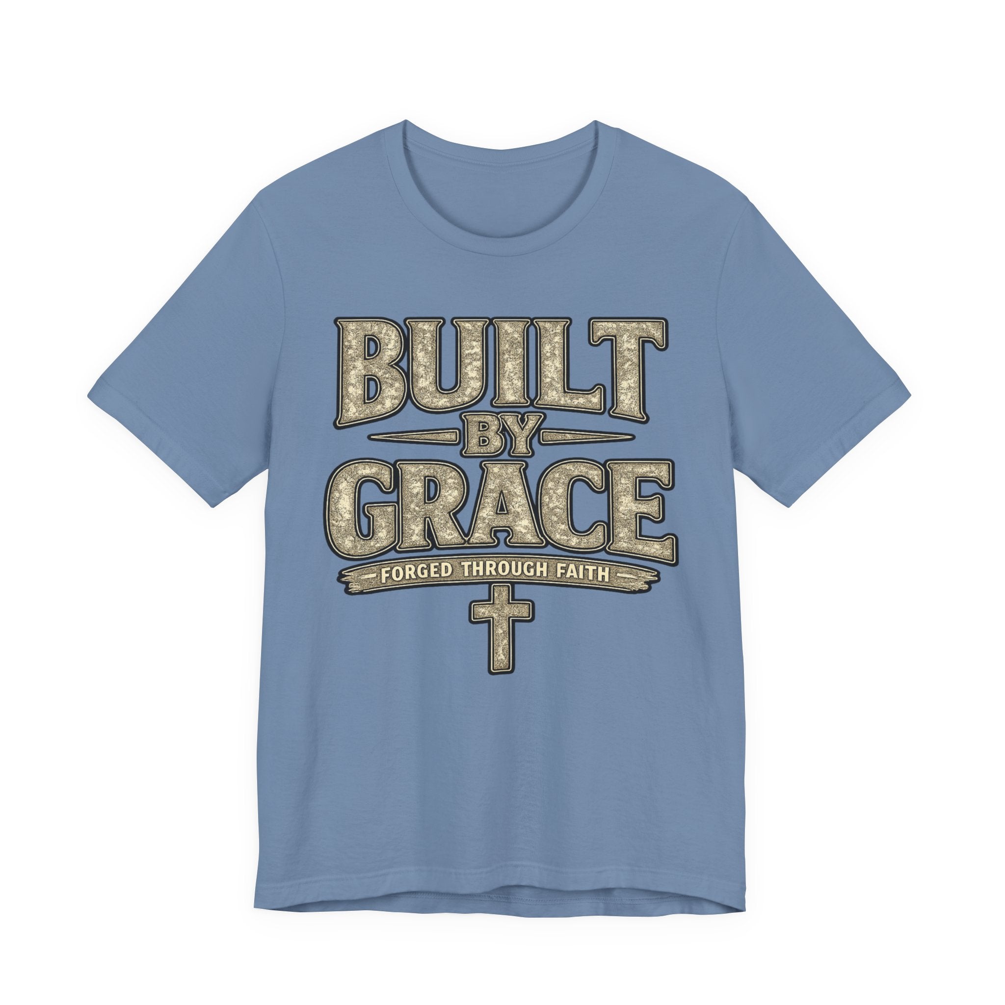 Built by Grace T-Shirt — Forged Through Faith Christian Tee