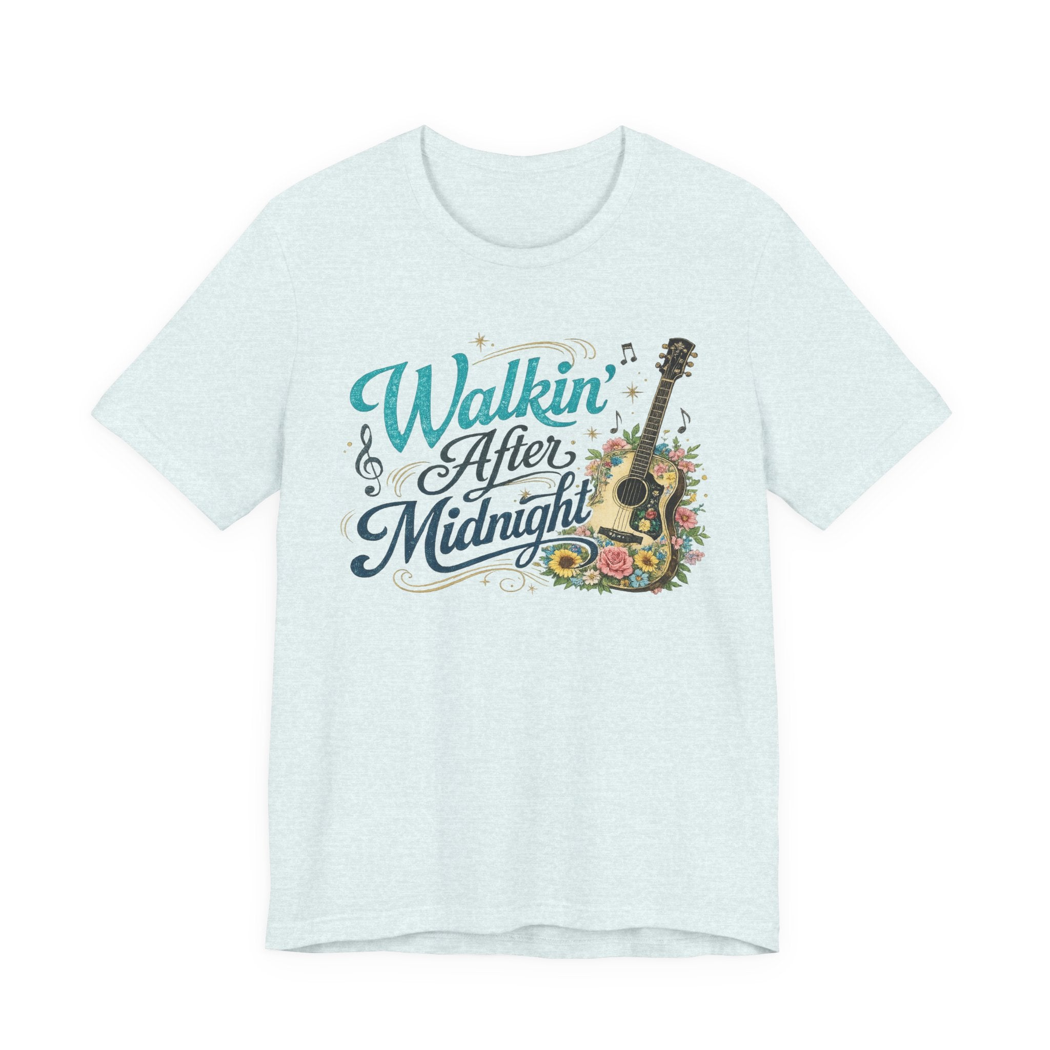 Walkin' After Midnight Guitar Graphic Tee — Vintage Country Music T-Shirt
