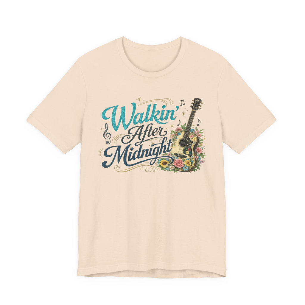 Walkin' After Midnight Guitar Graphic Tee — Vintage Country Music T-Shirt
