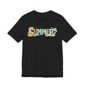 Summer Vibes Graphic Tee - 'Summer' Floral Beach Design