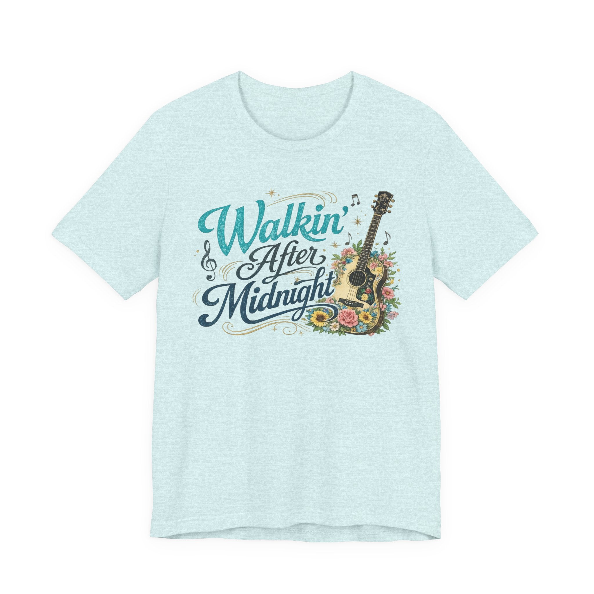 Walkin' After Midnight Guitar Graphic Tee — Vintage Country Music T-Shirt